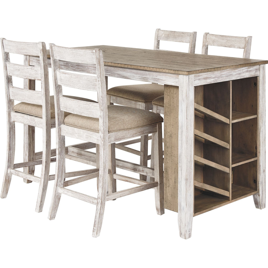 Table de bar Skempton - Blanc/marron clair - (D394-32)