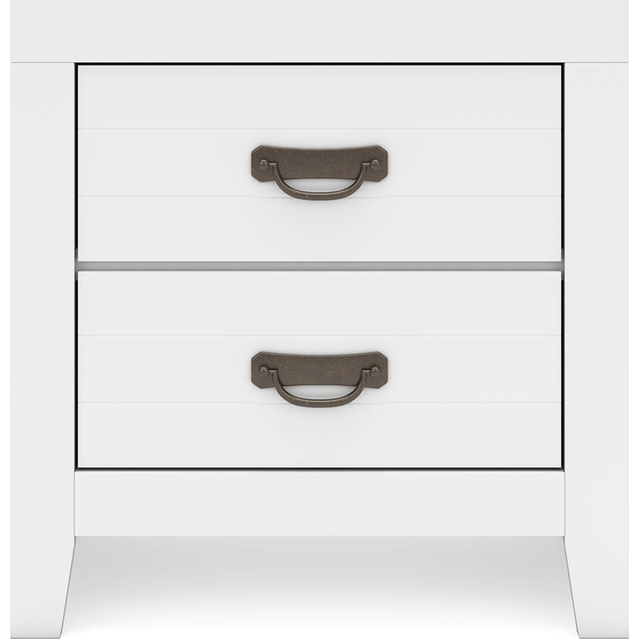 Chambre à coucher Binterglen 6 pièces avec deux lits jumeaux - Blanc