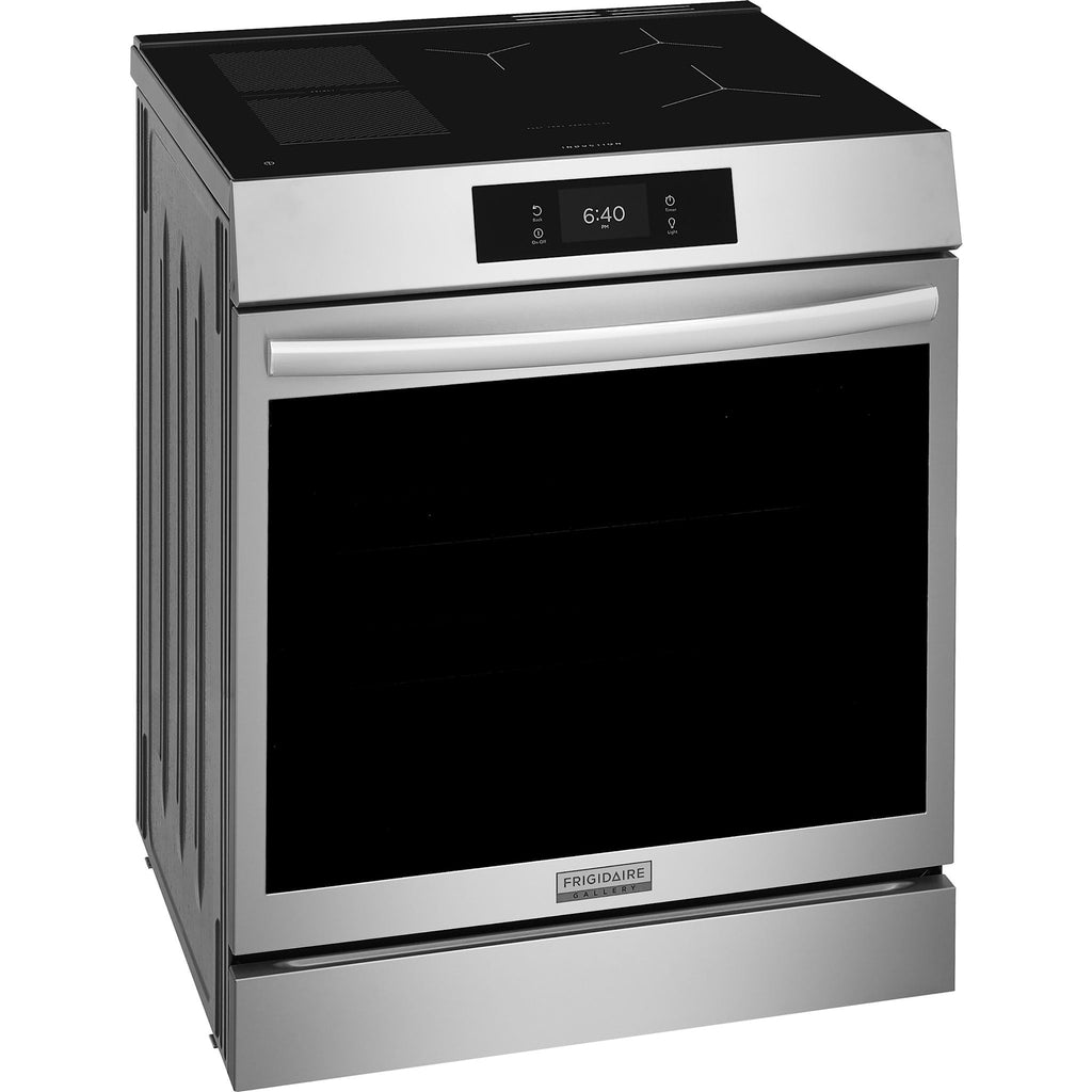 Cuisinière à induction Frigidaire Gallery de 30 po avec commandes frontales et four à pizza sur pierre – Acier inoxydable (GCFI307CBF)