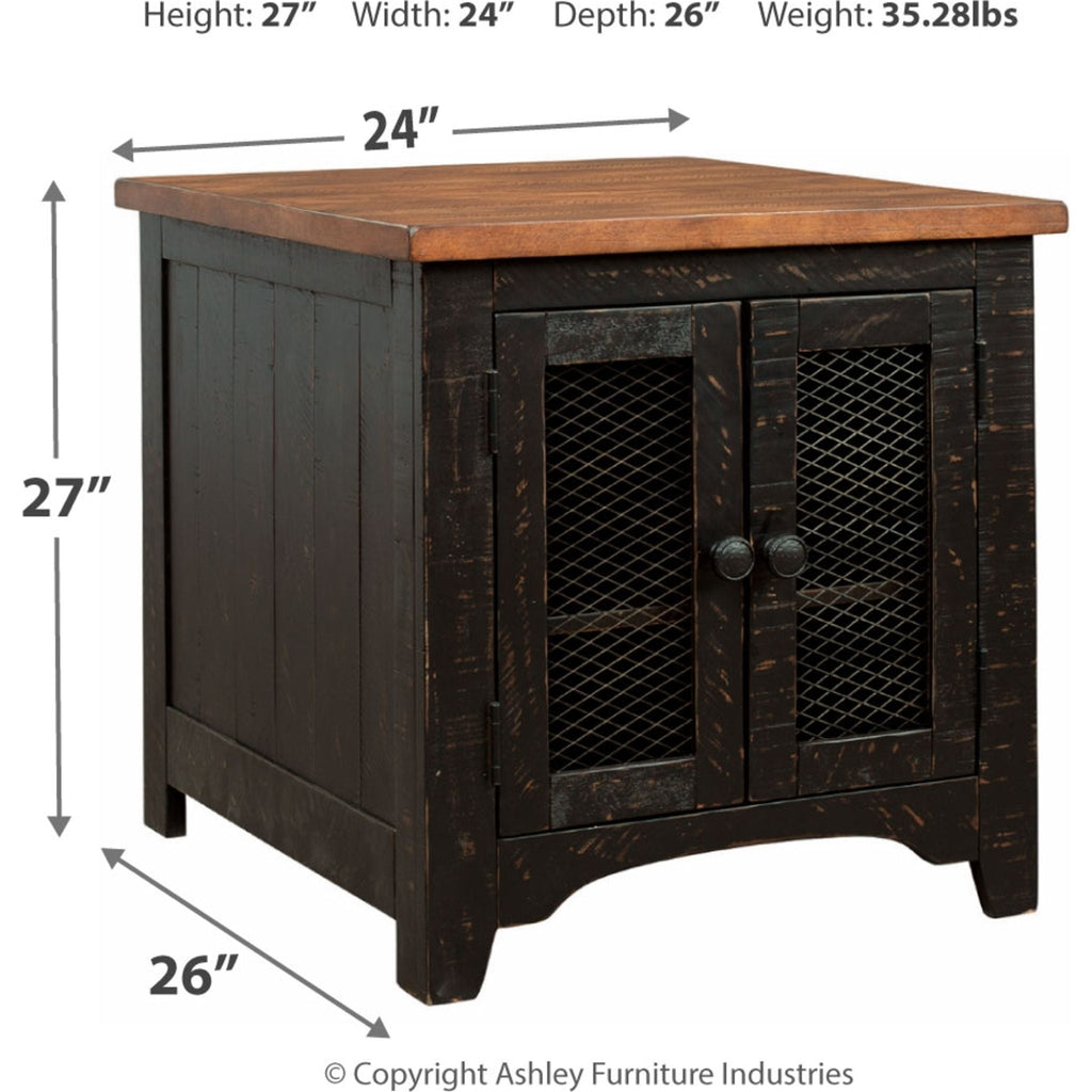 Table d'appoint Kendell - Noir/Marron