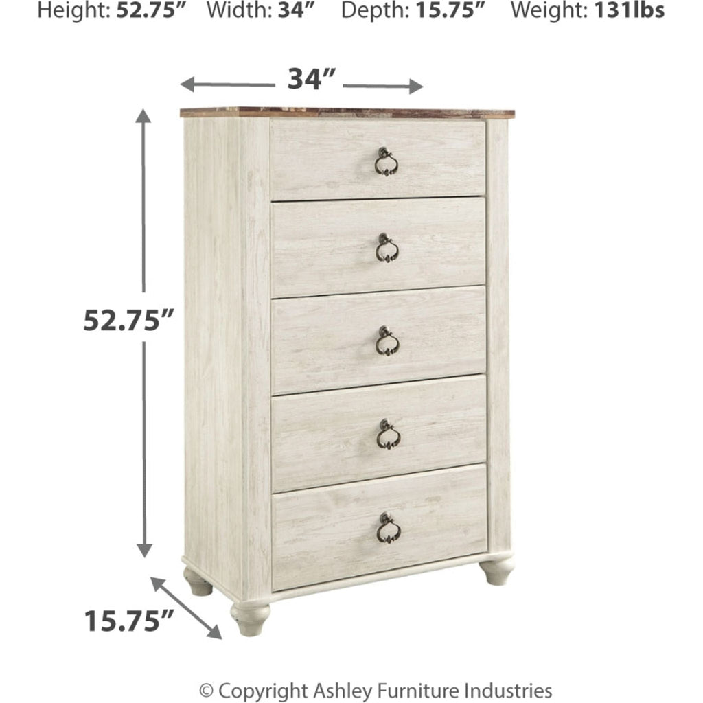 Coffre Willowton - Blanchi à la chaux