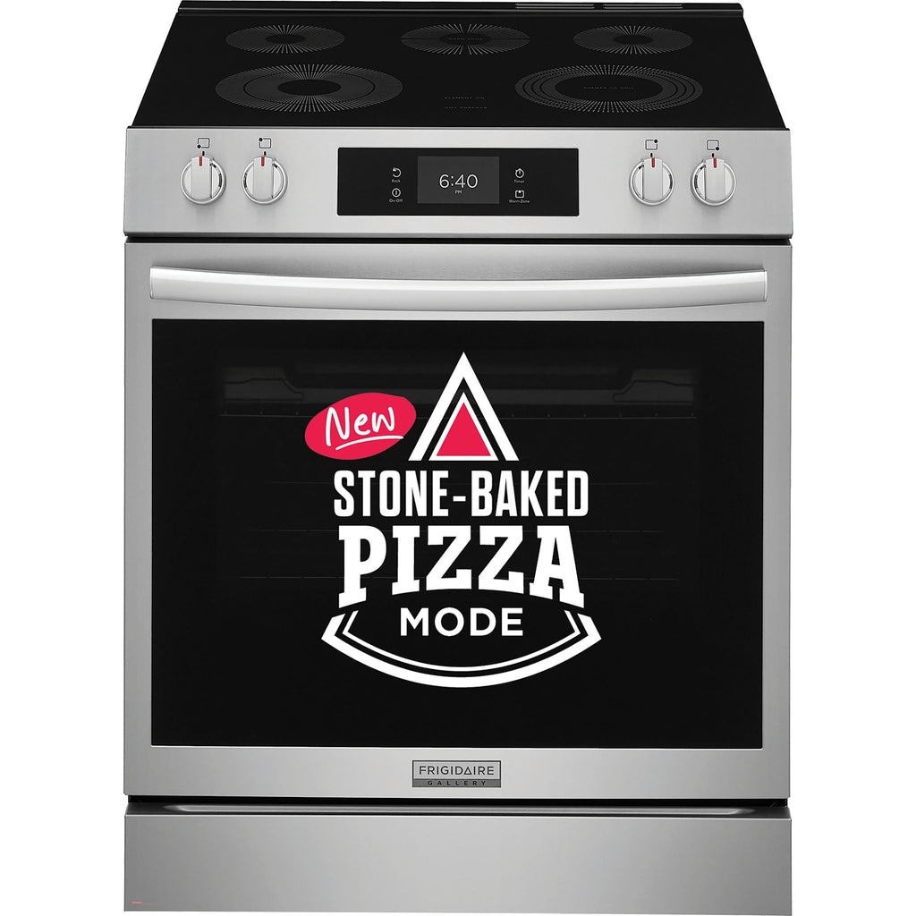 Cuisinière électrique Frigidaire Gallery de 30 po avec four à pizza sur pierre – Acier inoxydable (GCFE307CBF)
