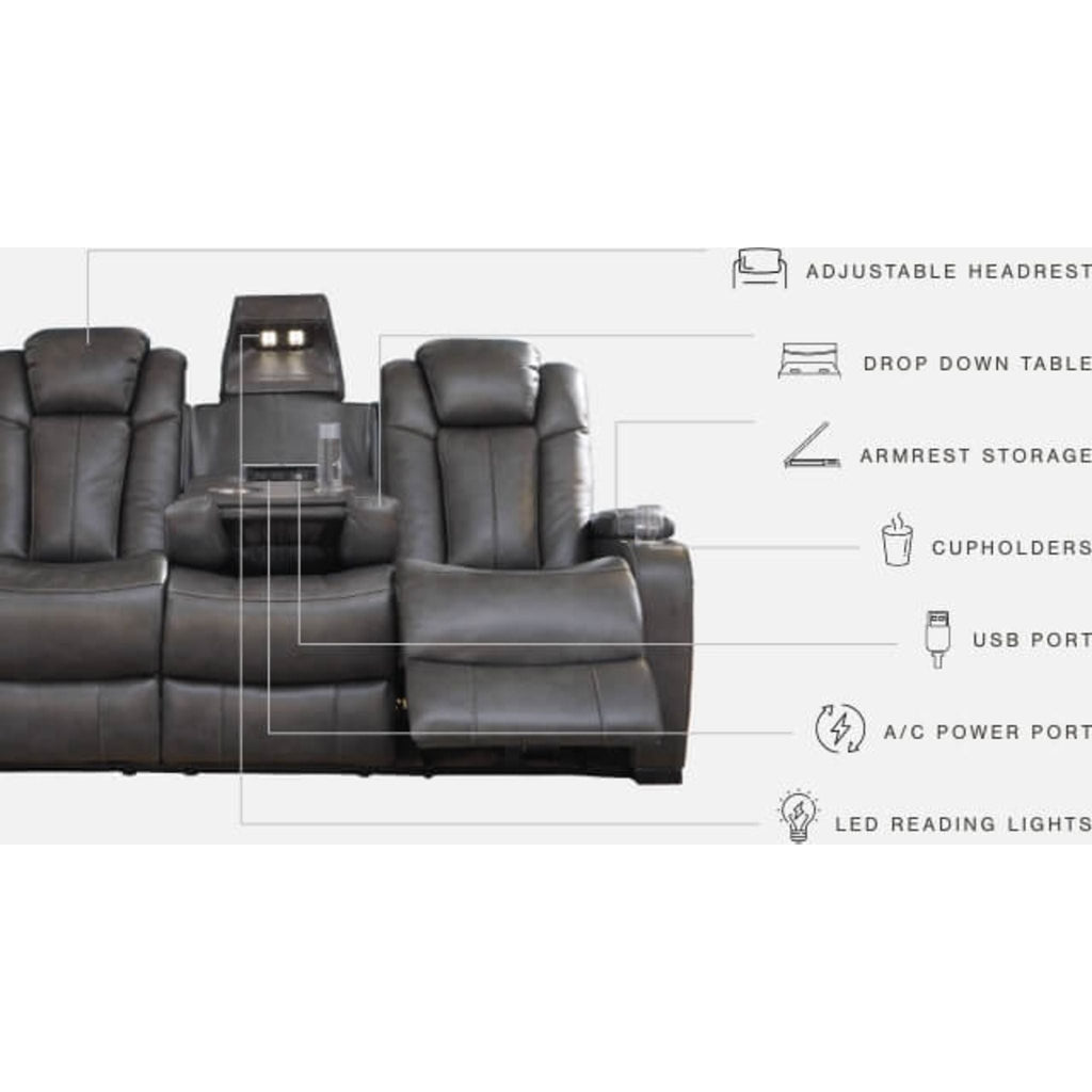 Canapé inclinable électrique Turbulance - Quarry