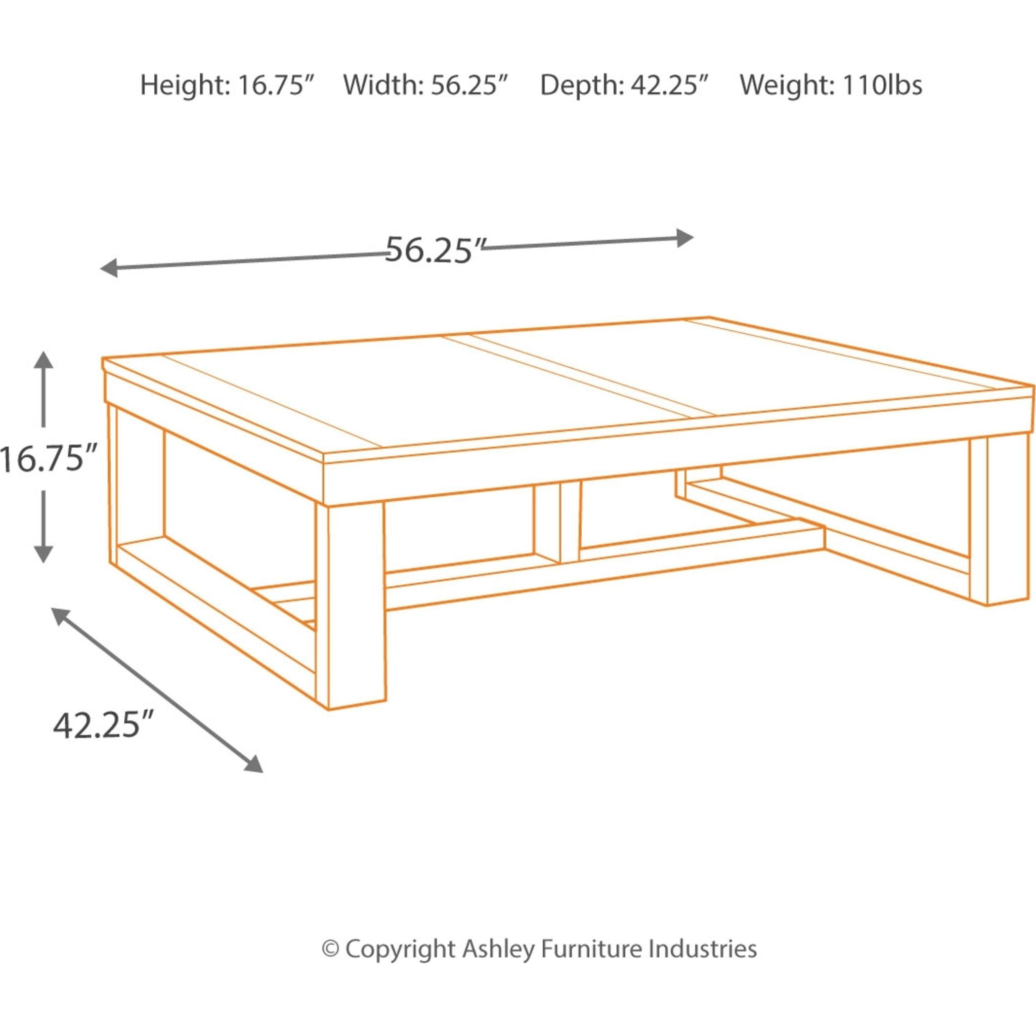 Table basse Watson - Marron foncé