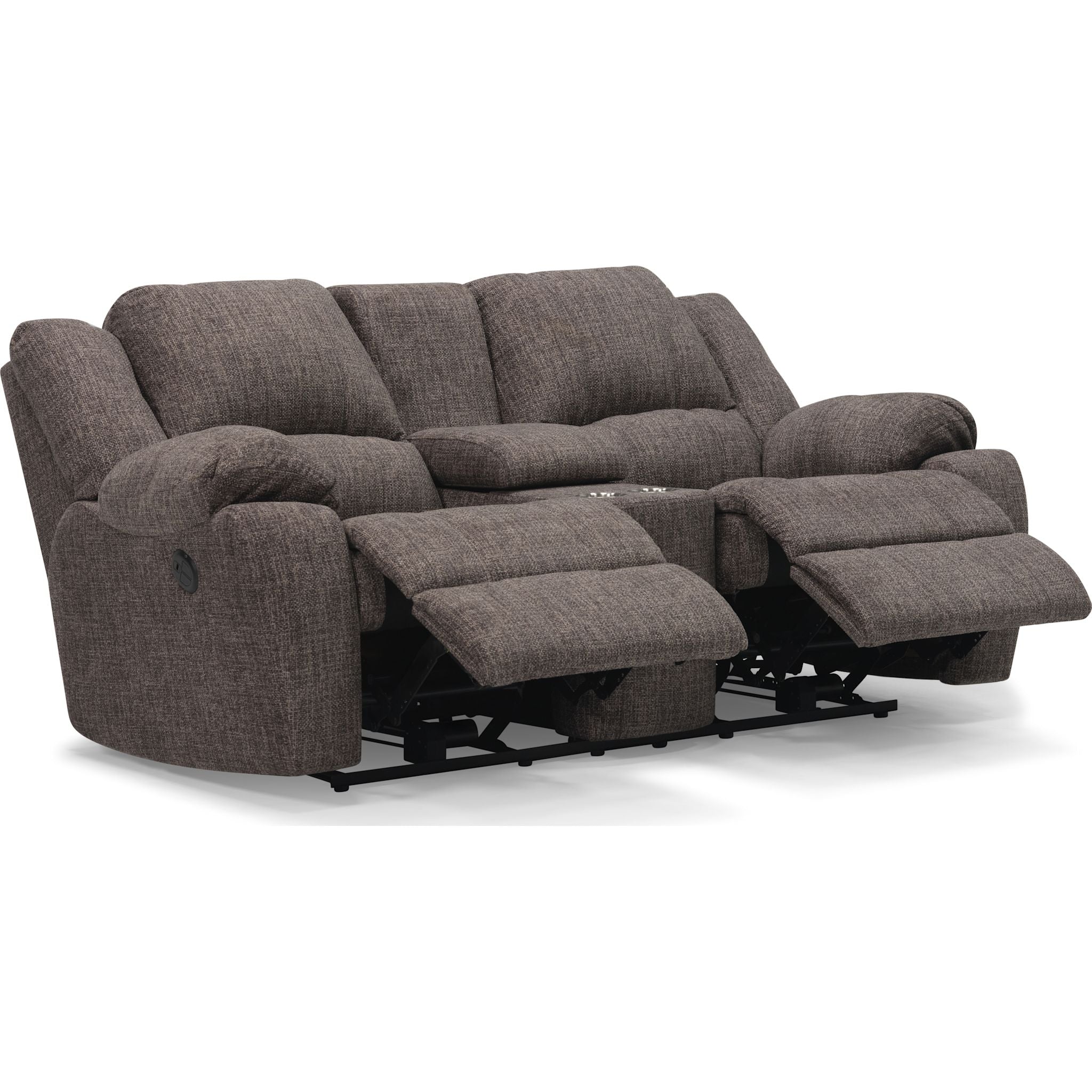 Causeuse inclinable électrique Mira avec console - Ardoise pavée