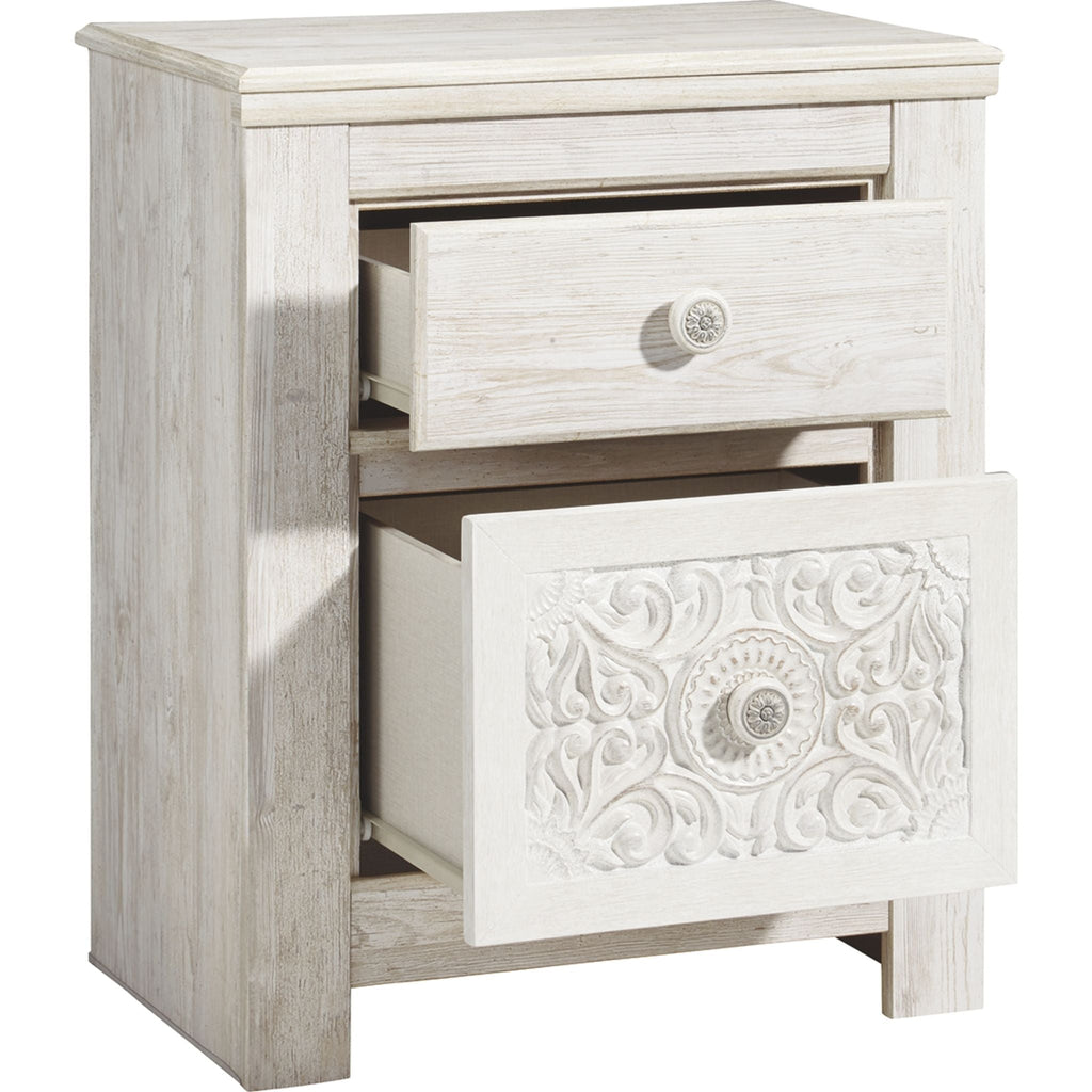 Table de chevet Paxberry - Blanc délavé