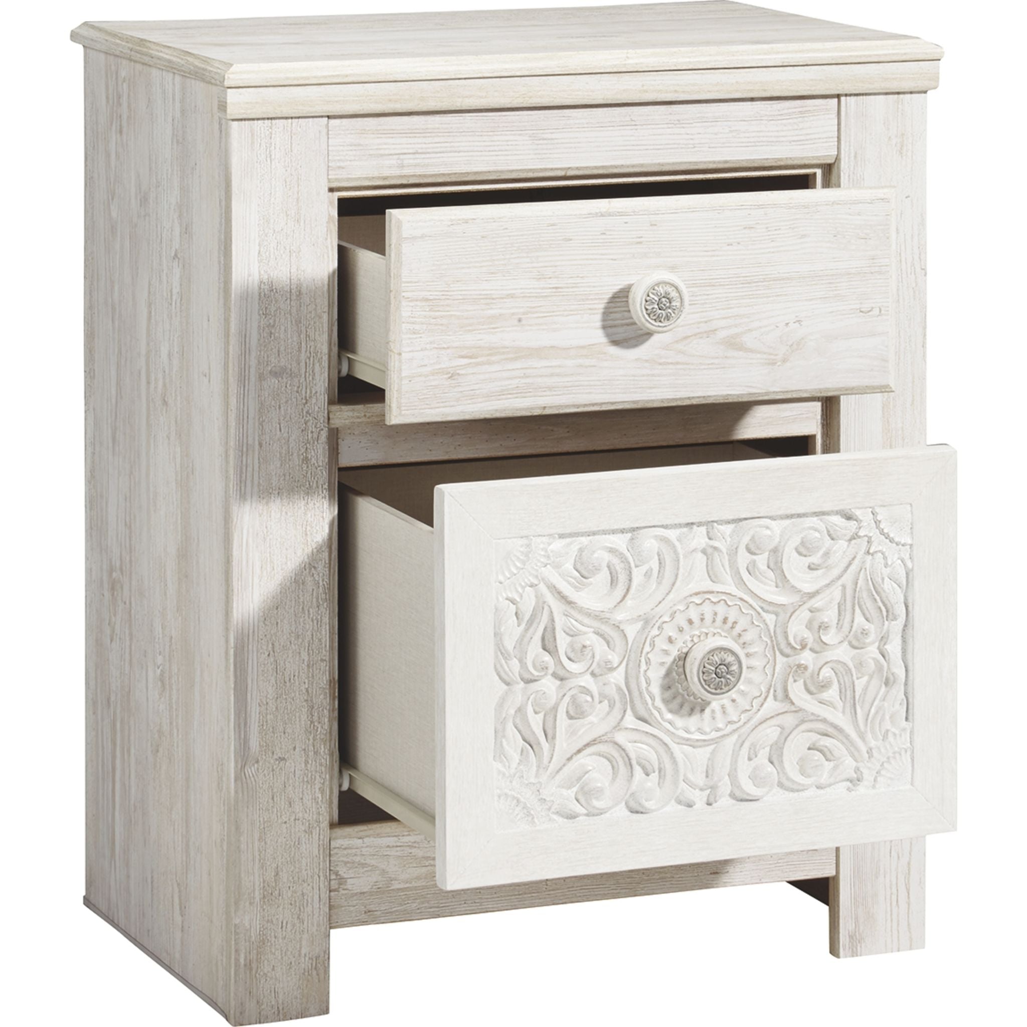 Table de chevet Paxberry - Blanc délavé