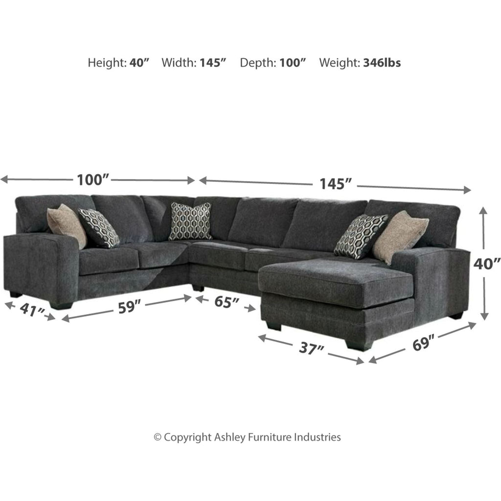 Canapé sectionnel 3 pièces avec méridienne