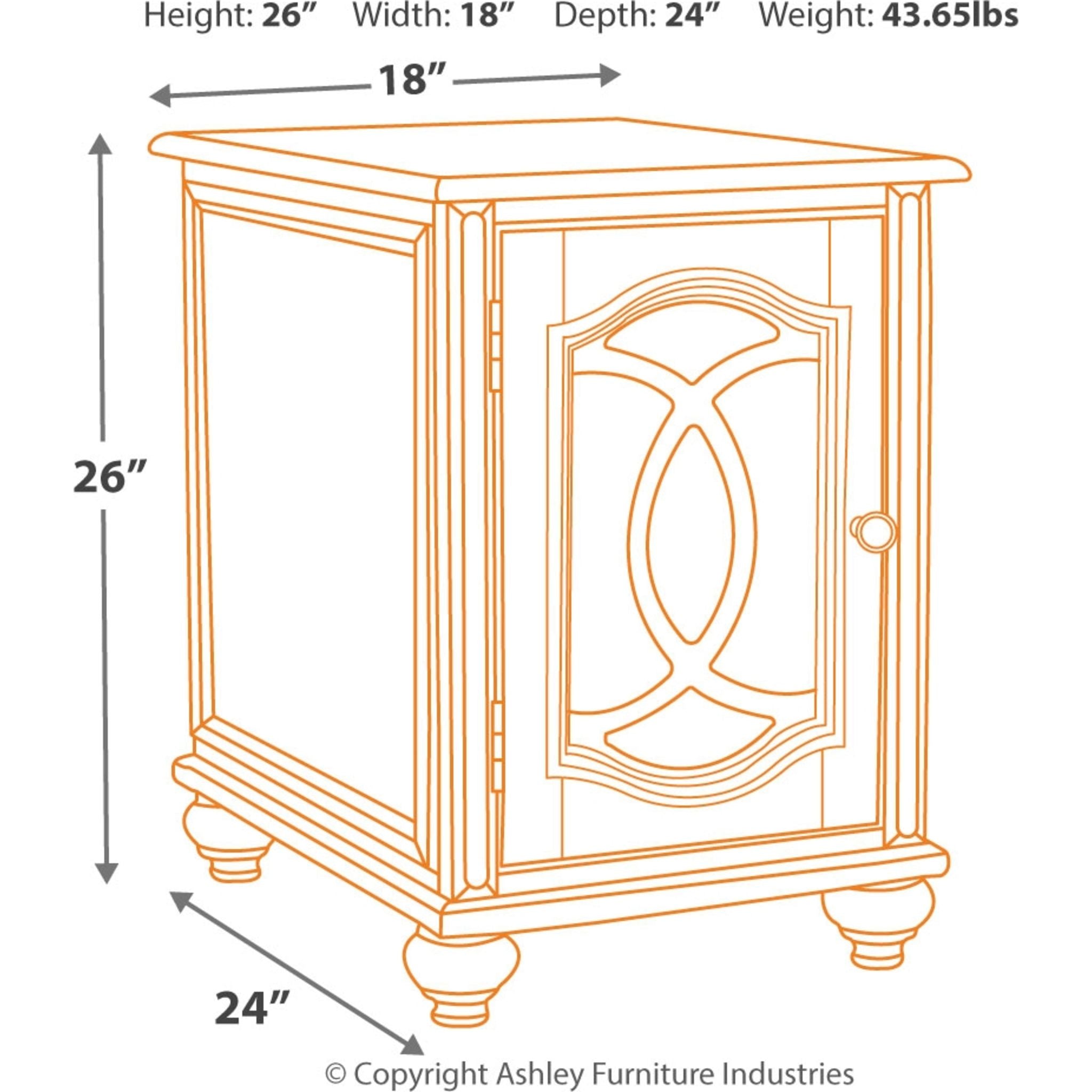 Table d'appoint Meinertz Chair - Blanc/Marron