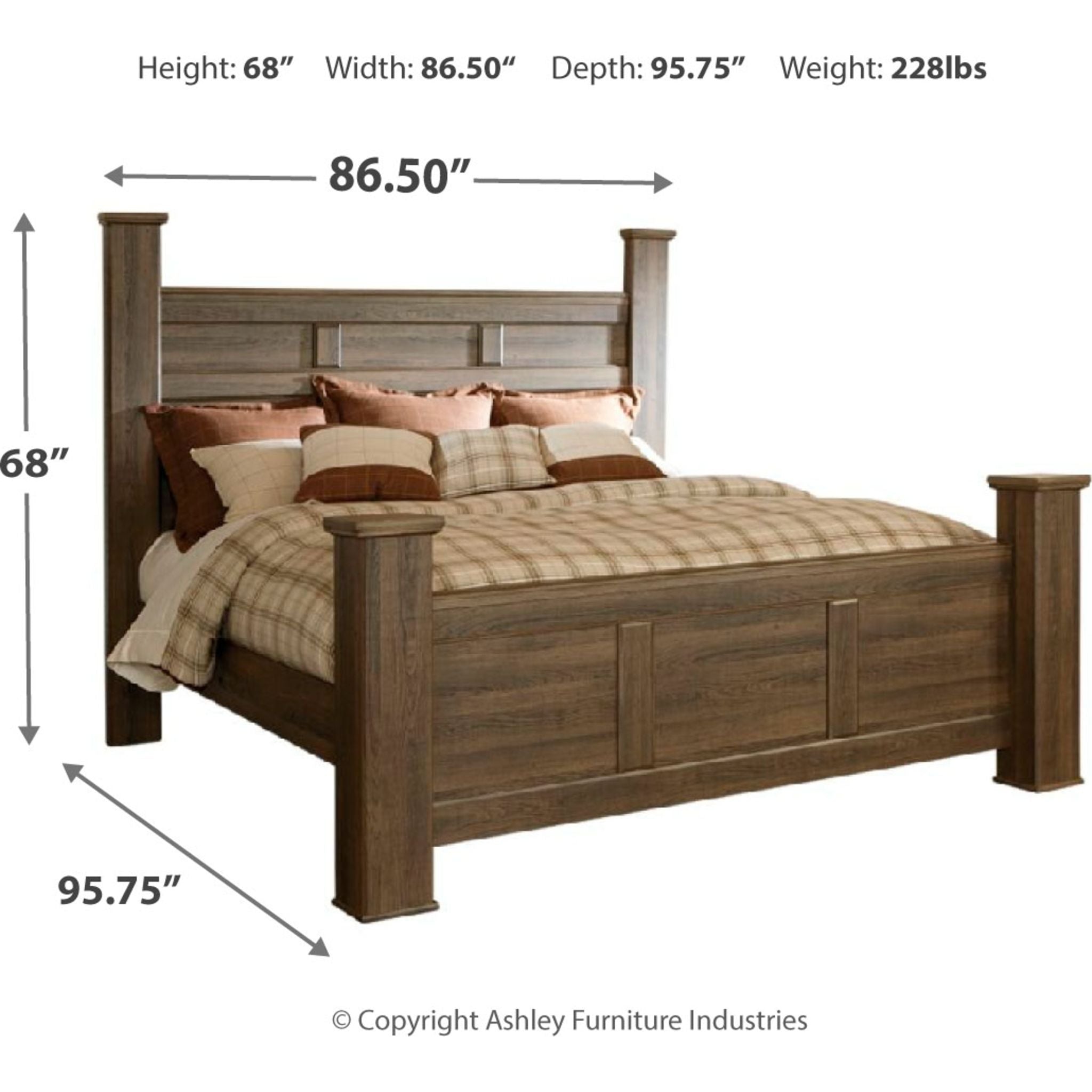 Lit à baldaquin Juararo - Marron foncé