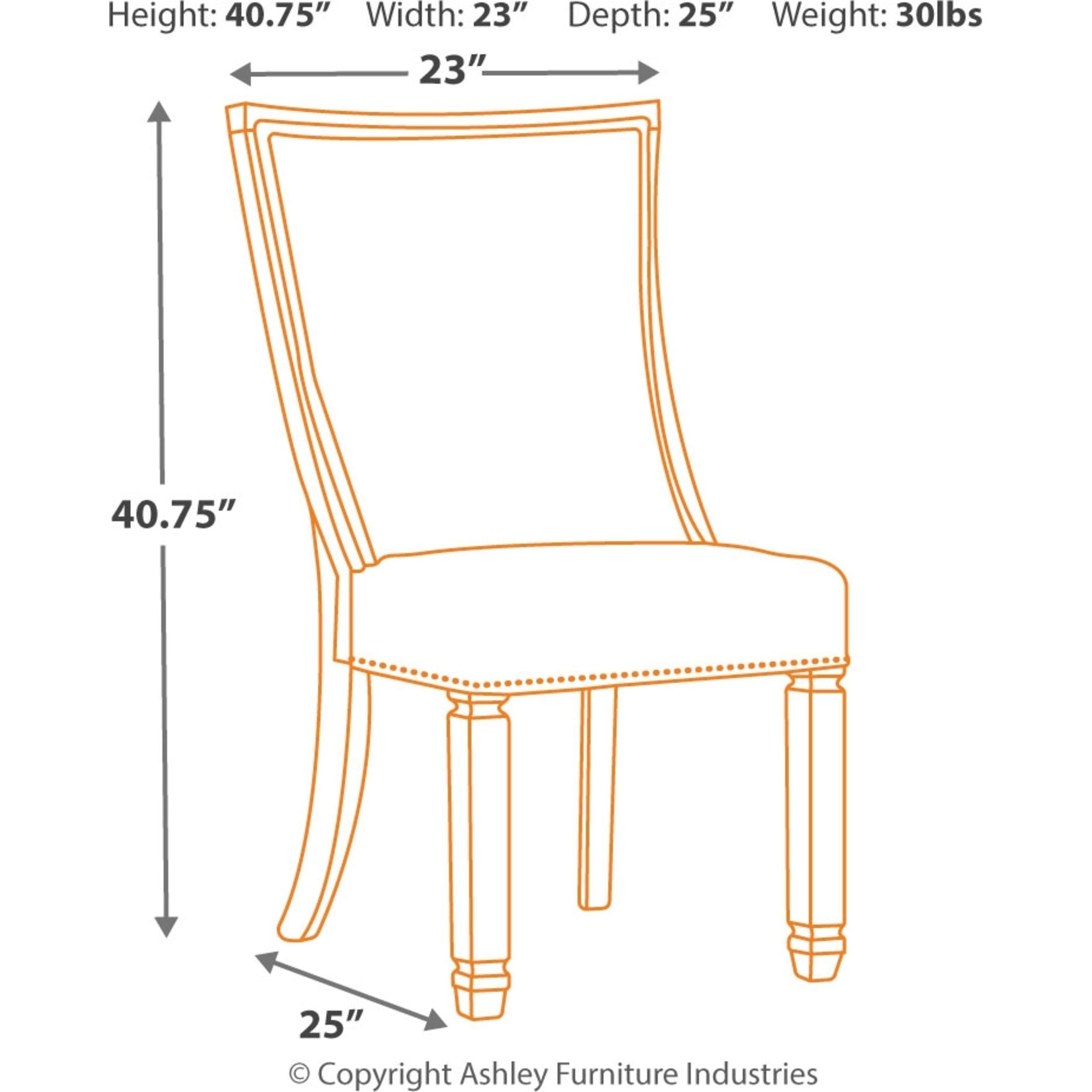 Chaise d'appoint Bolanburg - Bicolore - (D647-02)
