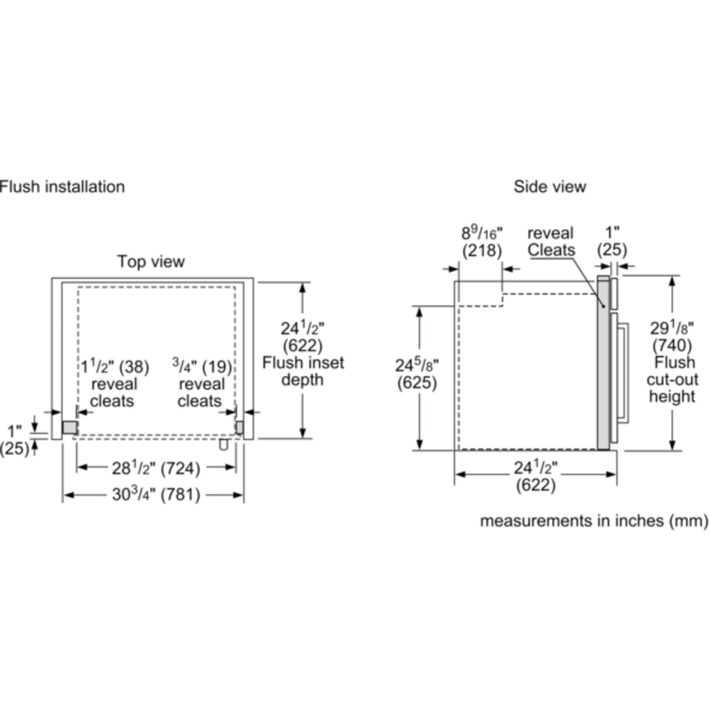 Four mural à convection Bosch 30 (HBLP451LUC) - Acier inoxydable