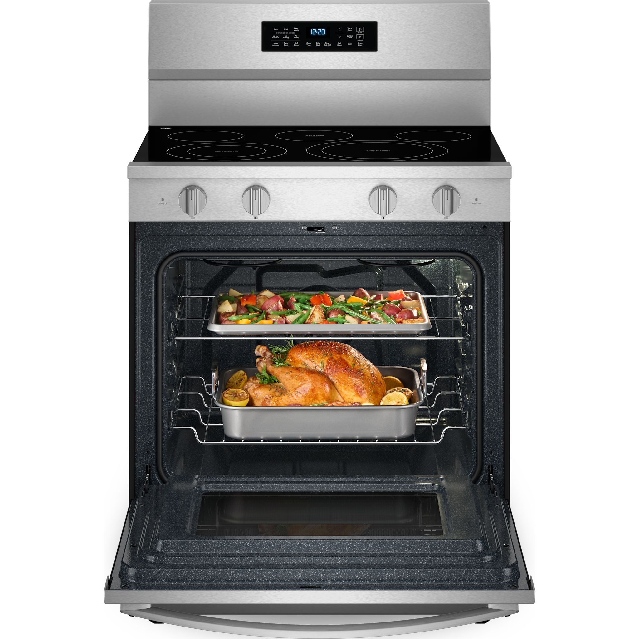 Cuisinière électrique Whirlpool 30 po (YWFES7030SZ) - Acier inoxydable résistant aux traces de doigts