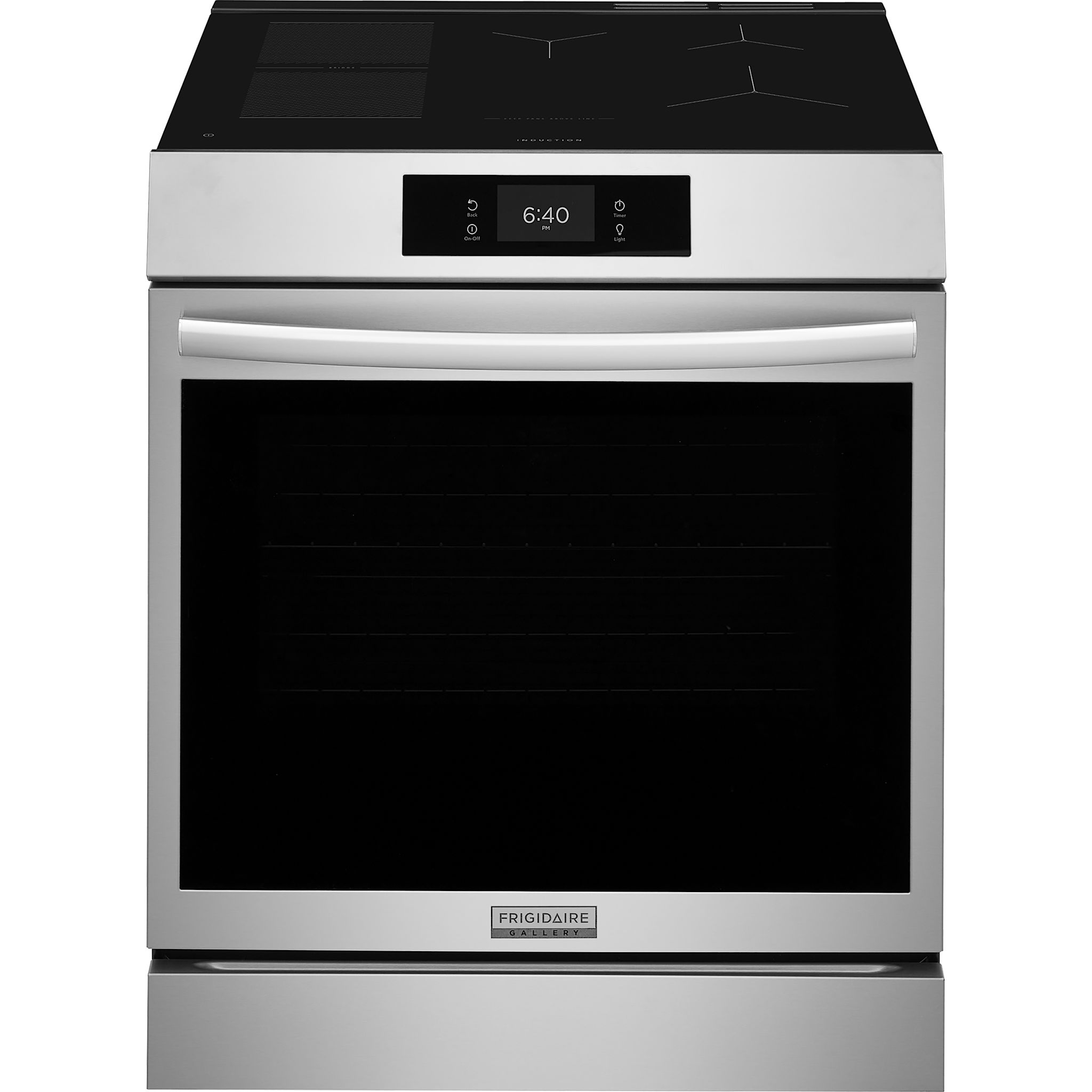 Cuisinière à induction Frigidaire Gallery de 30 po avec commandes frontales et four à pizza sur pierre – Acier inoxydable (GCFI307CBF)