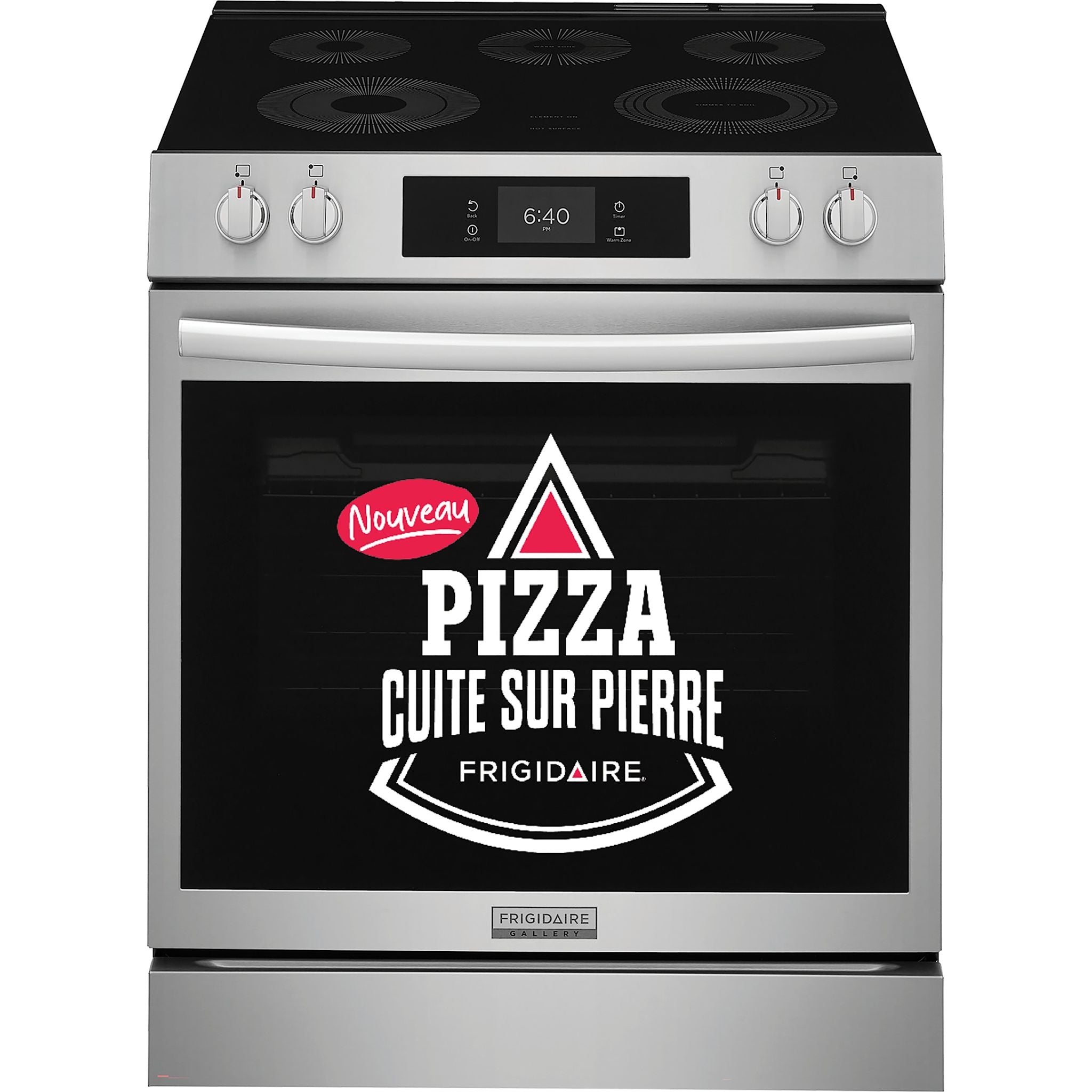 Cuisinière électrique Frigidaire Gallery de 30 po avec four à pizza sur pierre – Acier inoxydable (GCFE307CBF)