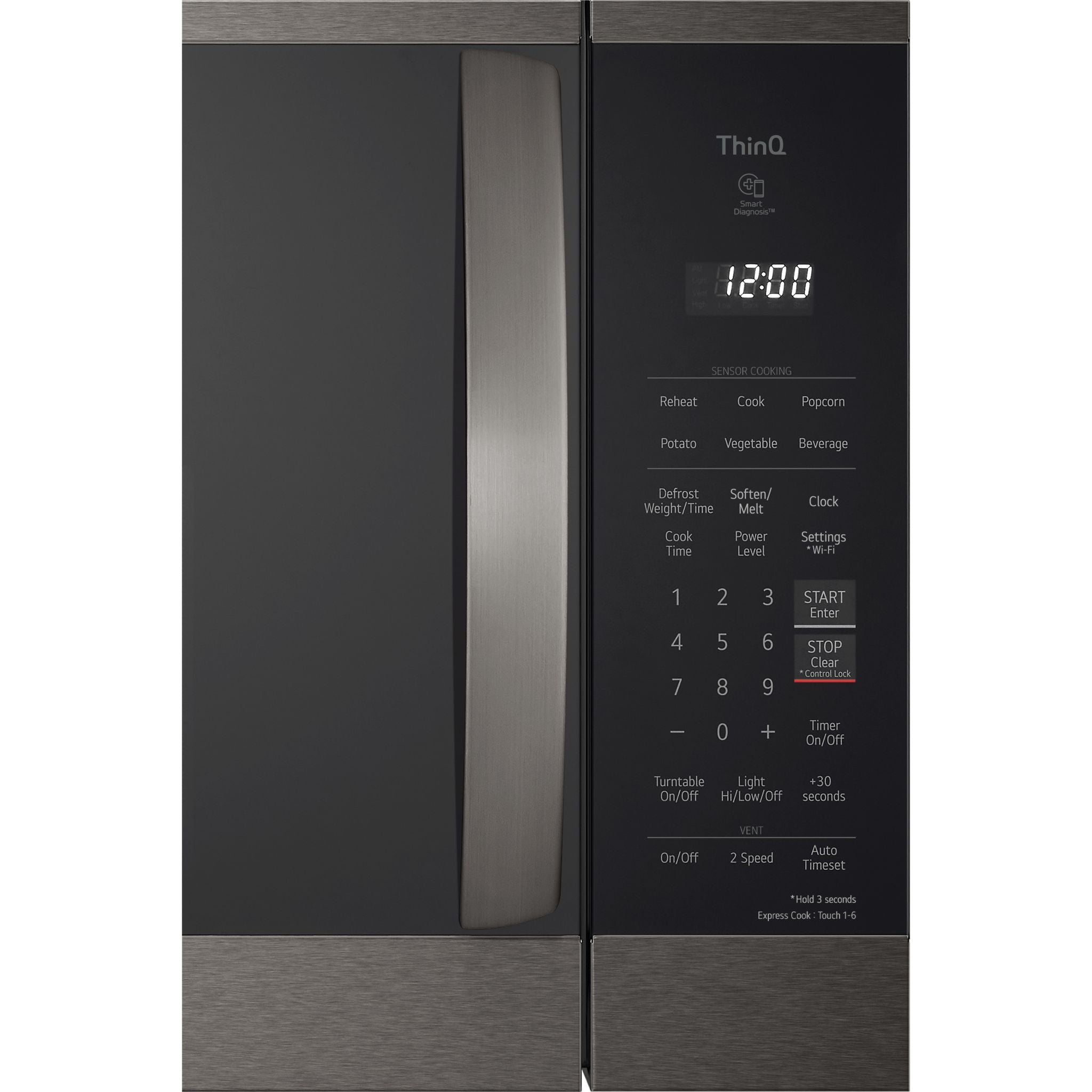 Micro-ondes LG OTR (MVEM1825D) - Acier inoxydable noir