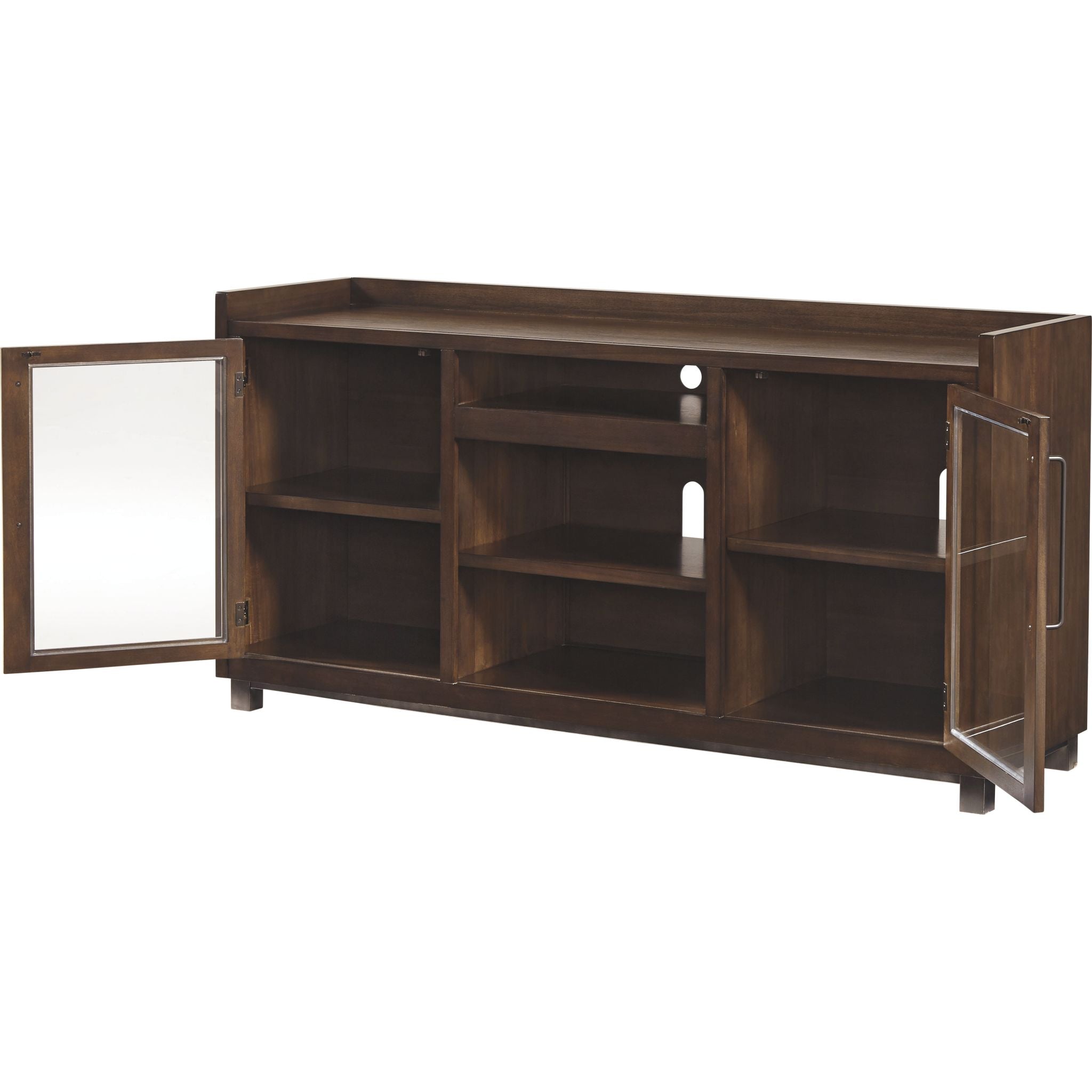 Meuble TV Starmore avec cheminée - Marron