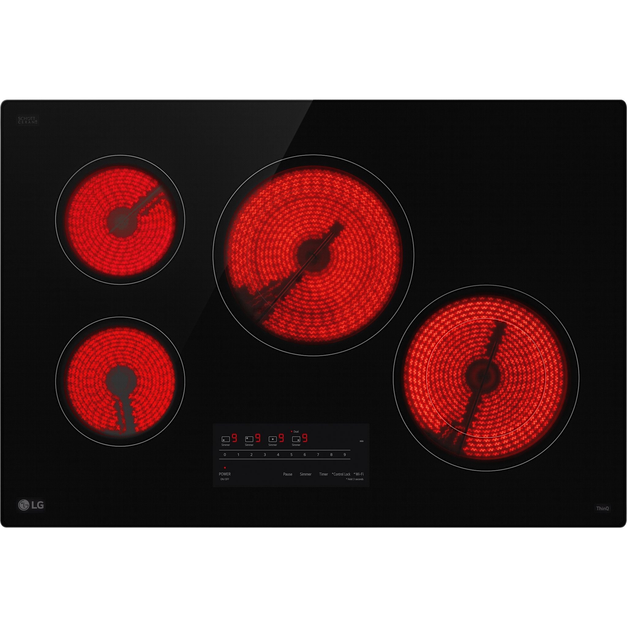 Table de cuisson à induction LG 30 (CBEW3013BE) - Vitrocéramique noire