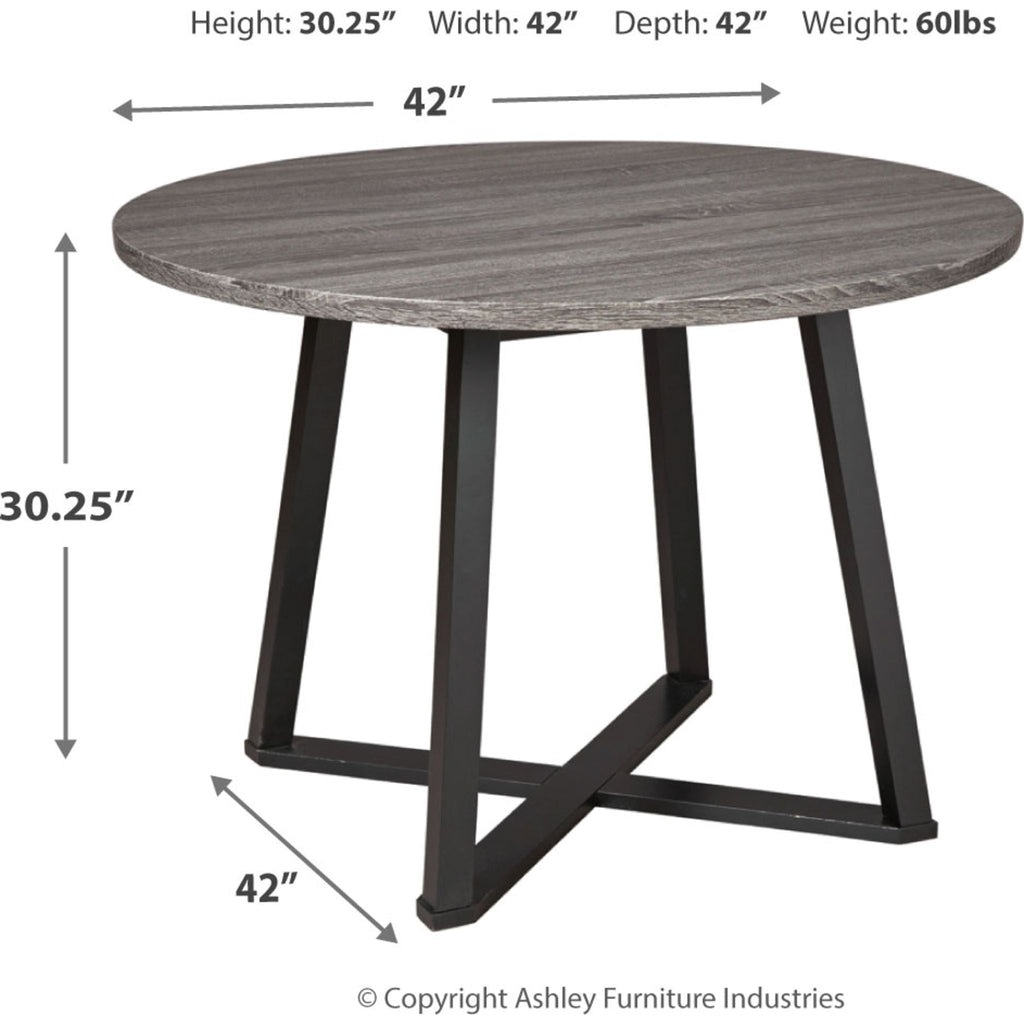 Table à manger Centiar - Gris/Noir - (D372-16)