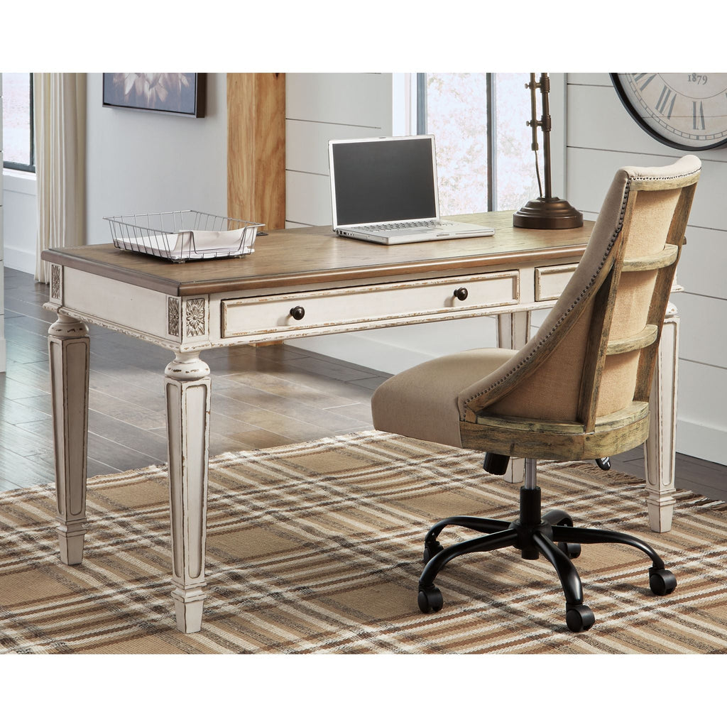Bureau Realyn - Blanc/Marron