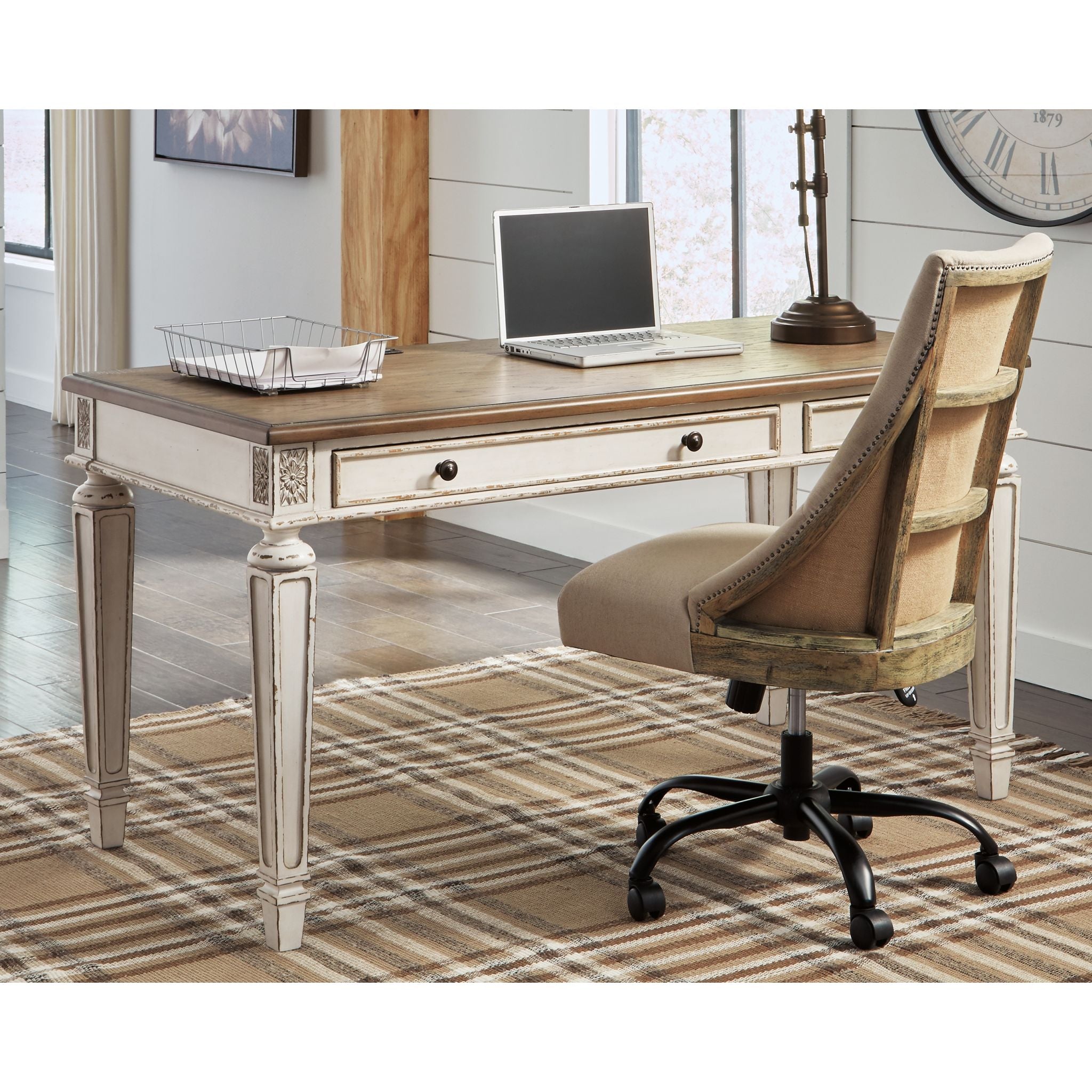 Bureau Realyn - Blanc/Marron