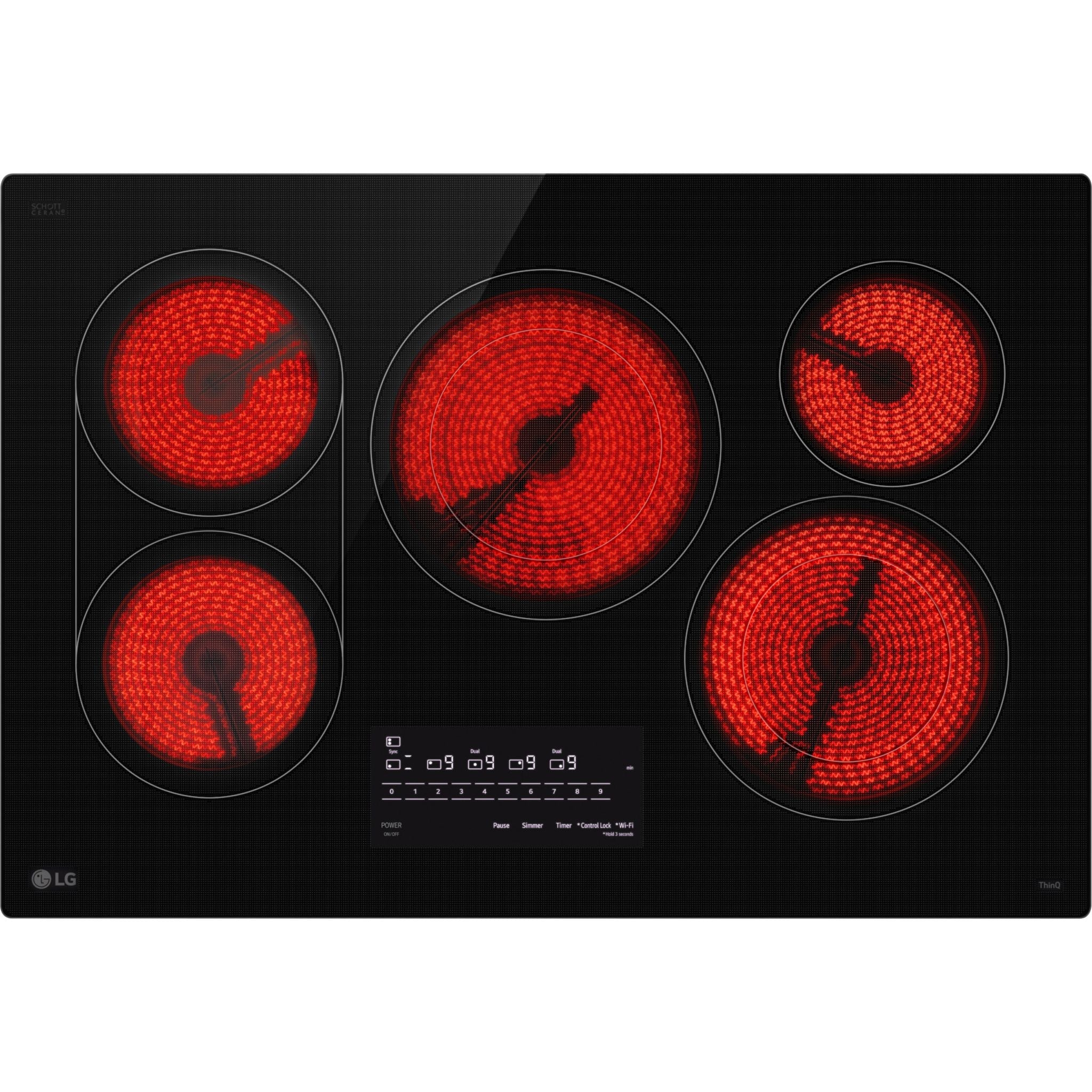Table de cuisson LG 30 (CBEW3017BE) - Vitrocéramique noire