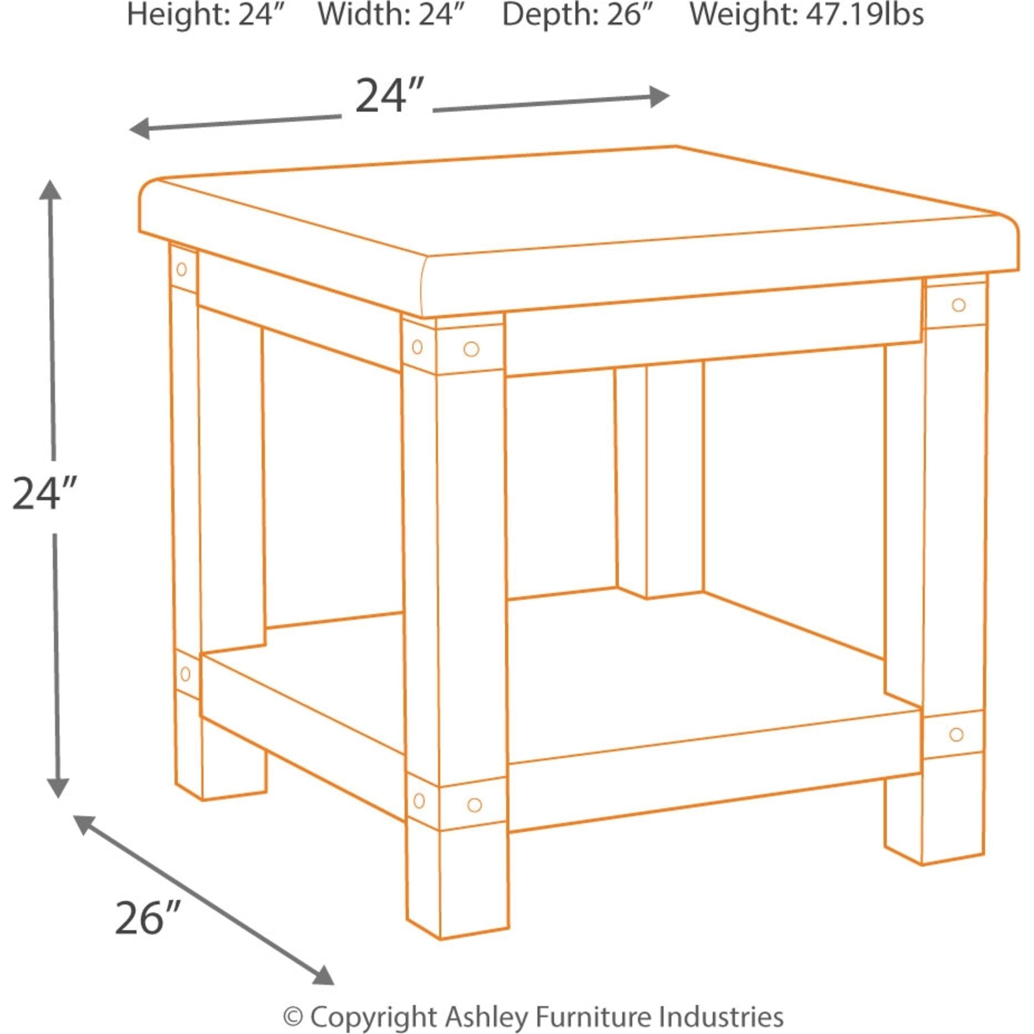 Table d'appoint Carynhurst - Blanc délavé gris