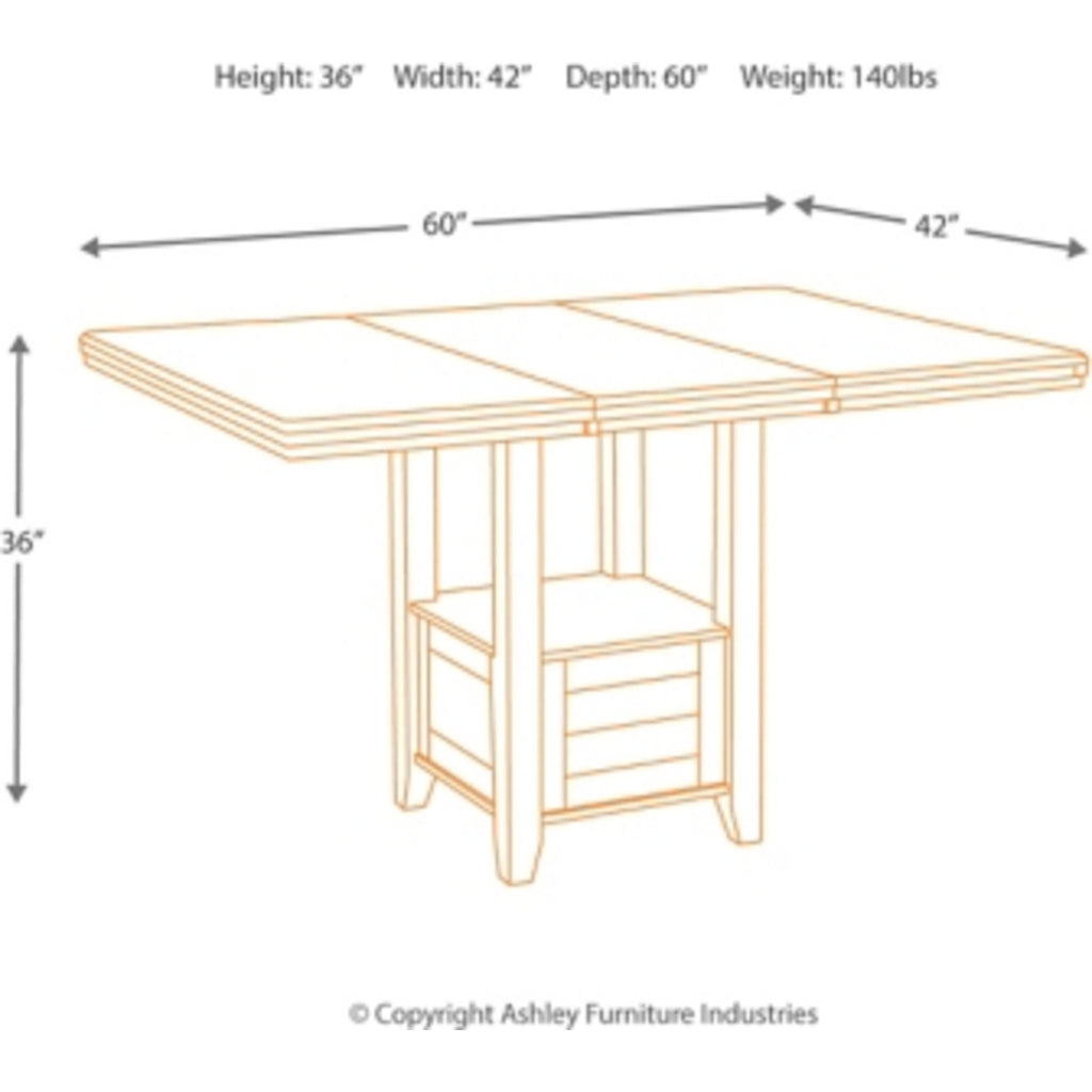 Ensemble de salle à manger de comptoir Haddigan