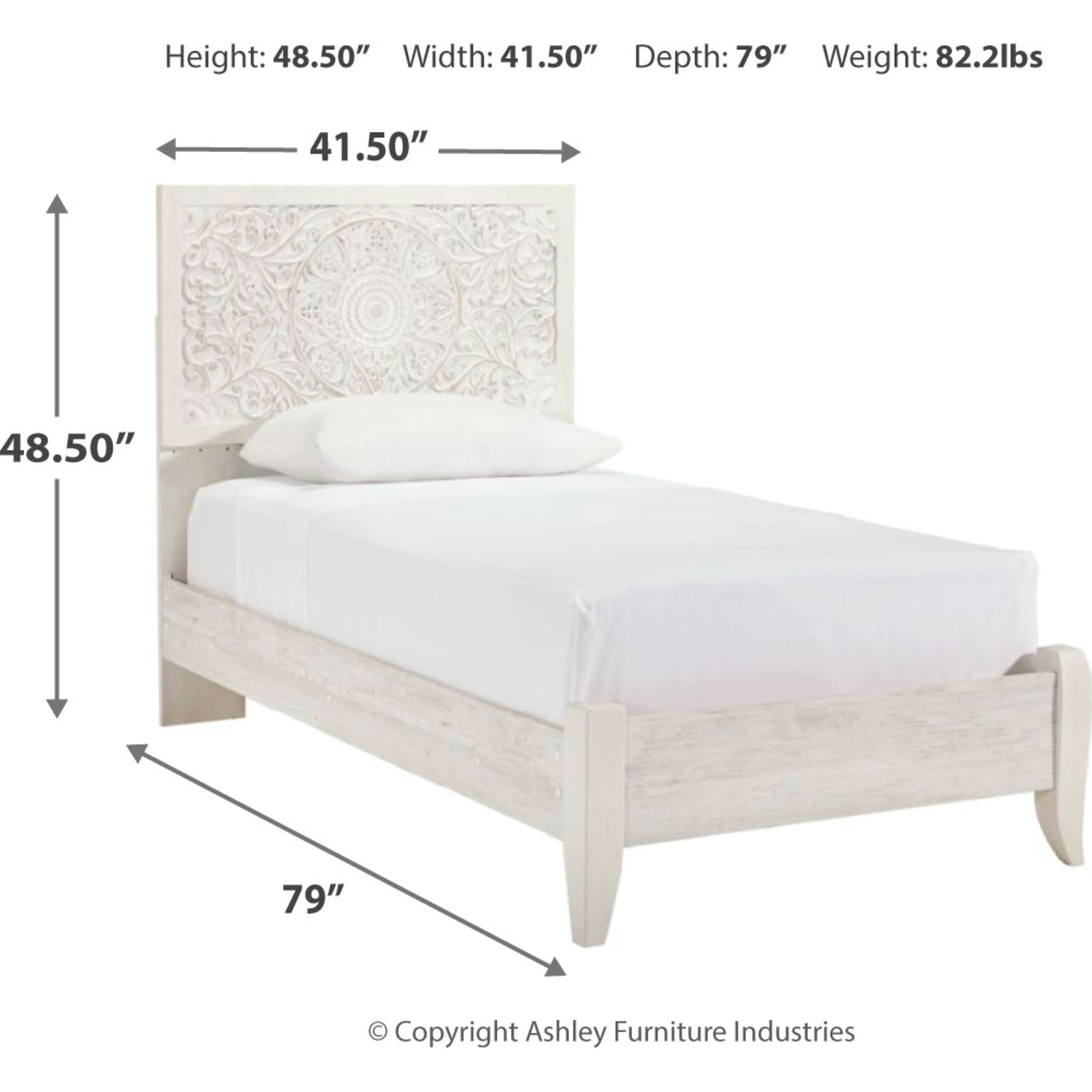 Lit jumeau Paxberry - Blanchi à la chaux