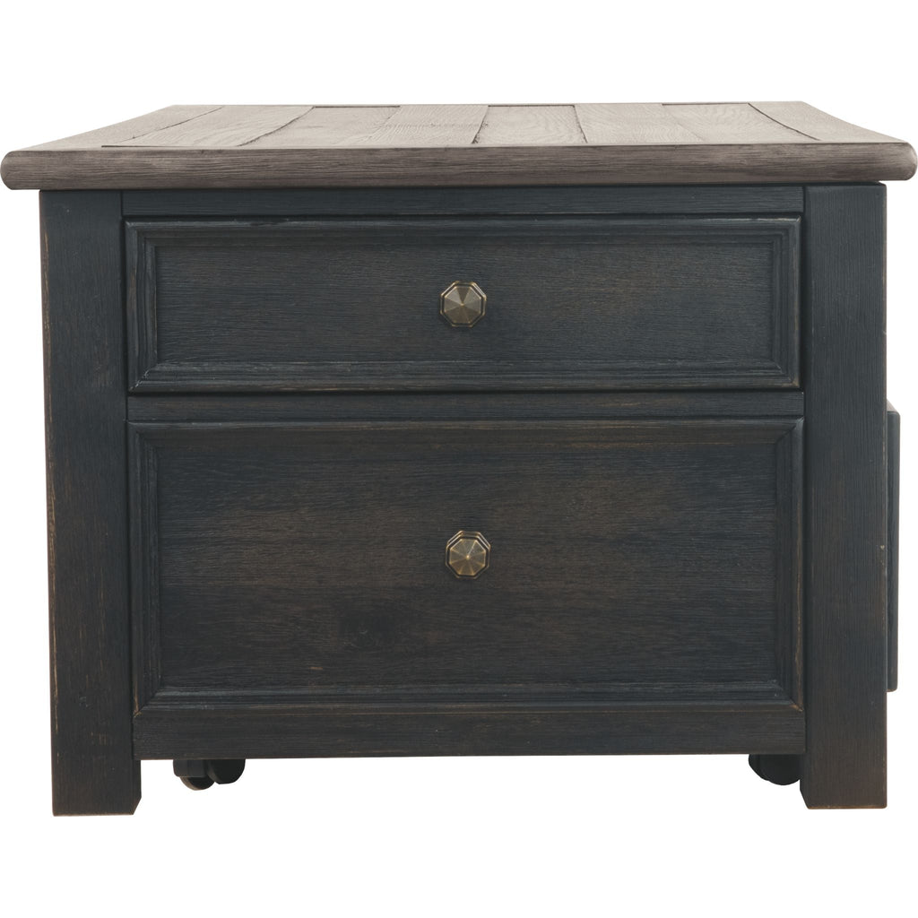 Table basse Tyler Creek - Brun grisâtre/noir