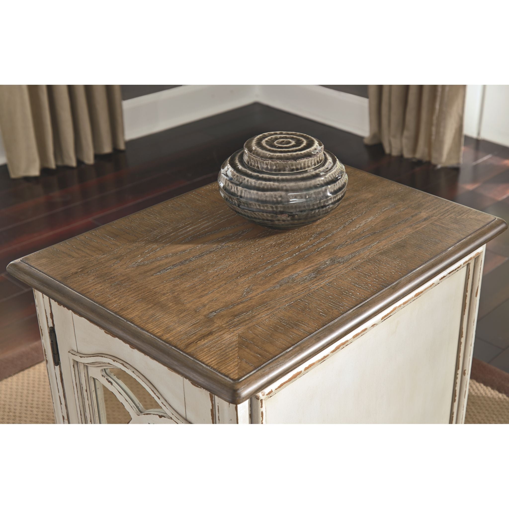 Table d'appoint Meinertz Chair - Blanc/Marron