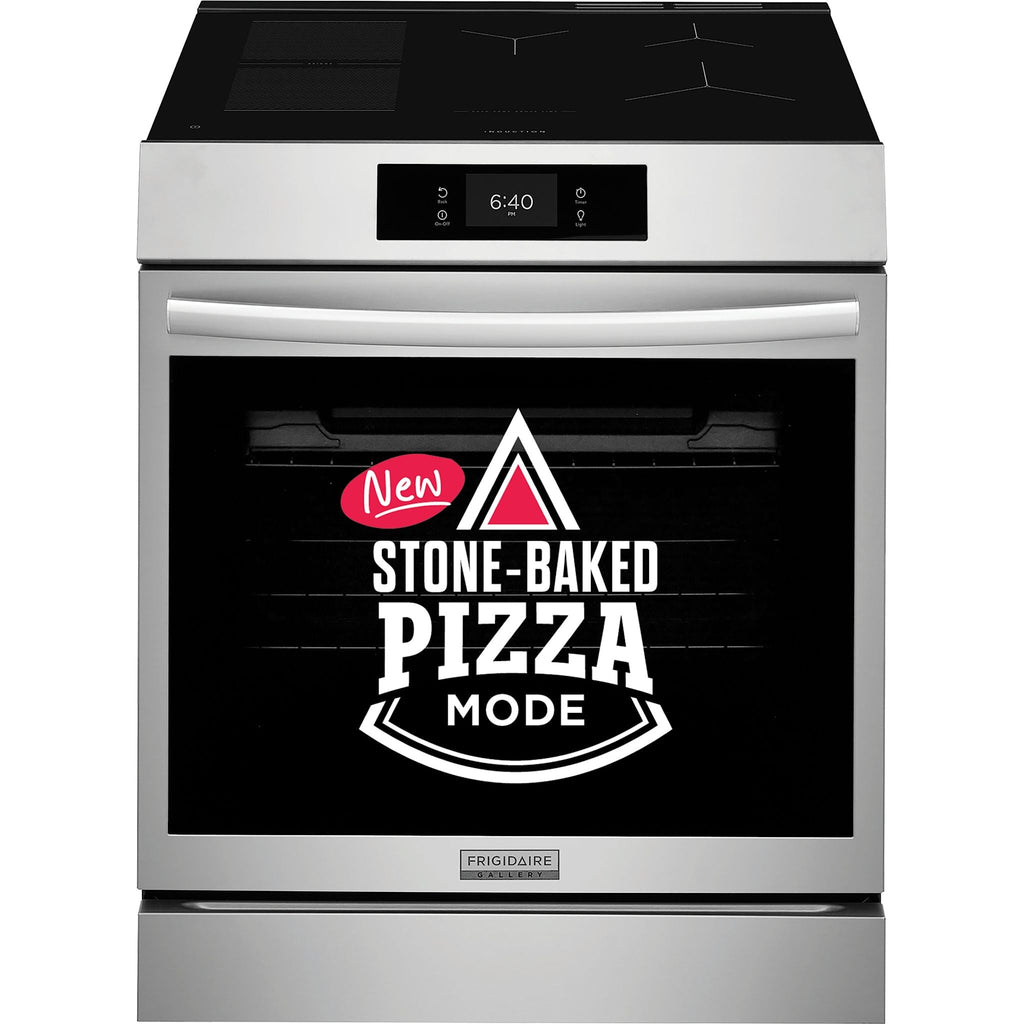 Cuisinière à induction Frigidaire Gallery de 30 po avec commandes frontales et four à pizza sur pierre – Acier inoxydable (GCFI307CBF)