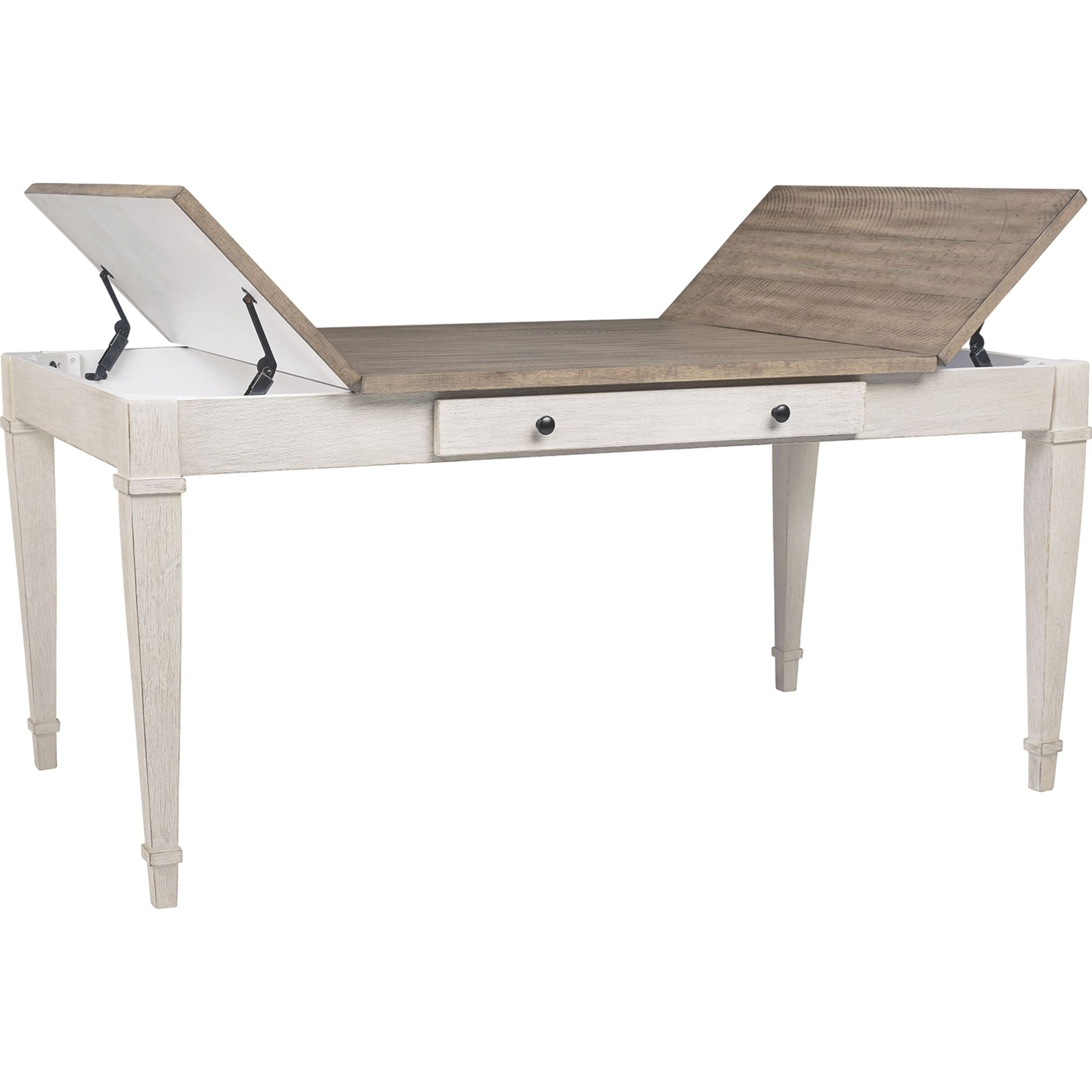 Table à manger Skempton - Blanc/Marron clair - (D394-25)