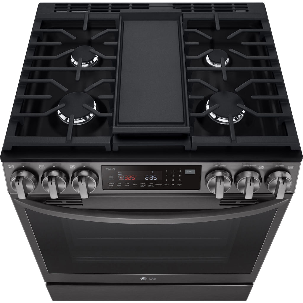 Cuisinière à gaz LG (LSGL6335D) - Acier inoxydable noir