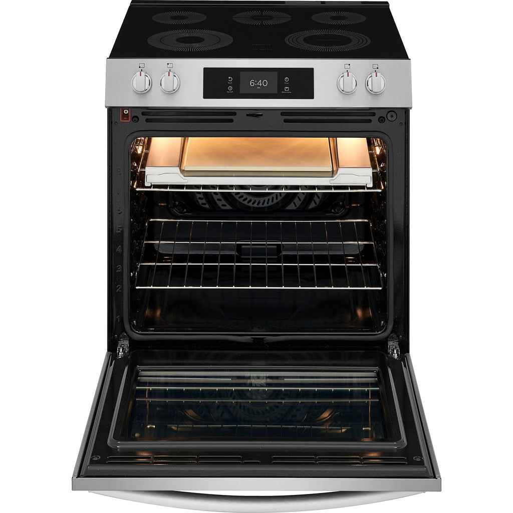 Cuisinière électrique Frigidaire Gallery de 30 po avec four à pizza sur pierre – Acier inoxydable (GCFE307CBF)